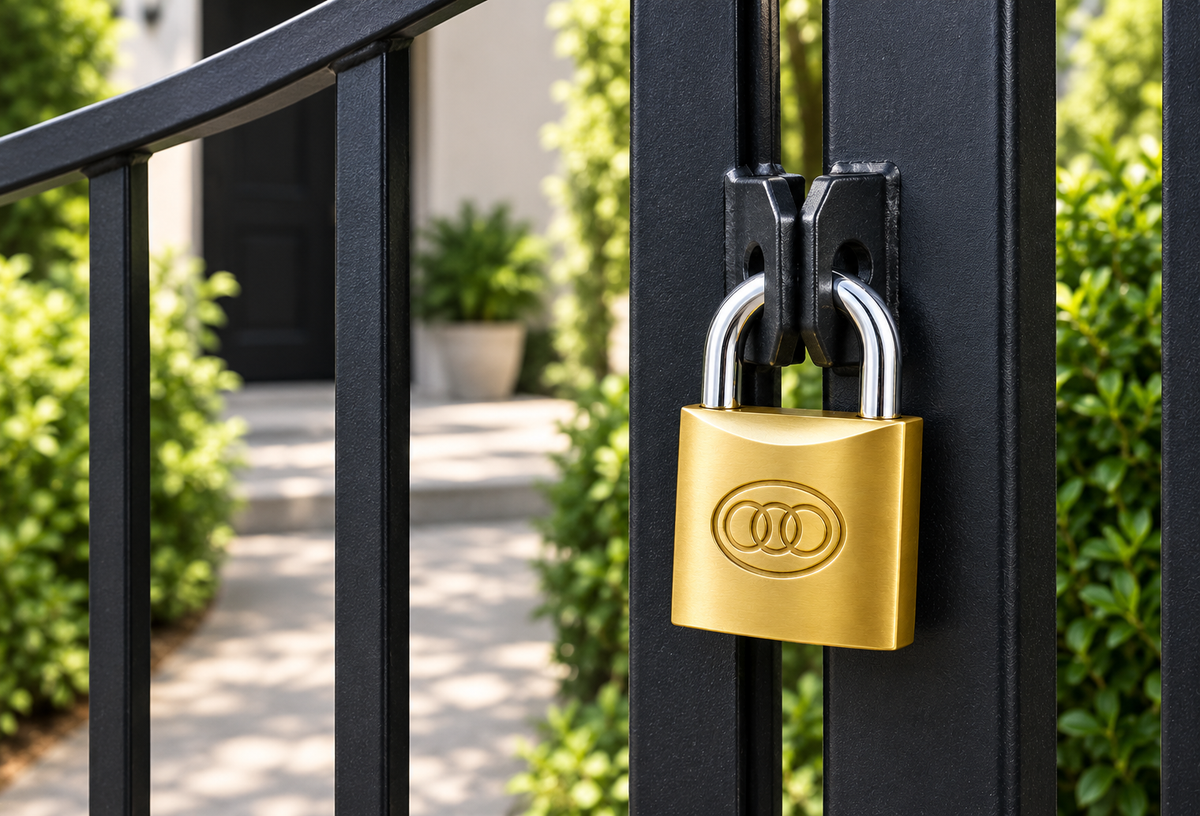 Tri-circle 38mm Brass Padlock
