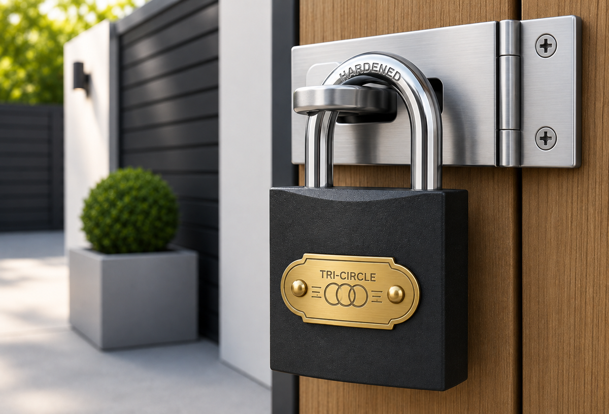 Tri-circle 38mm Iron Padlock