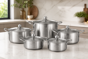 Uplift 10 Piece Aluminium Pot Set
