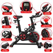 Uplift Pro Series Indoor Cycling Spin Bike with LCD Fitness Display – UGE009