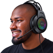 Astrum HG100 Wired Gaming Headset with 50 mm Drivers, RGB LED and Boom Mic – HG100