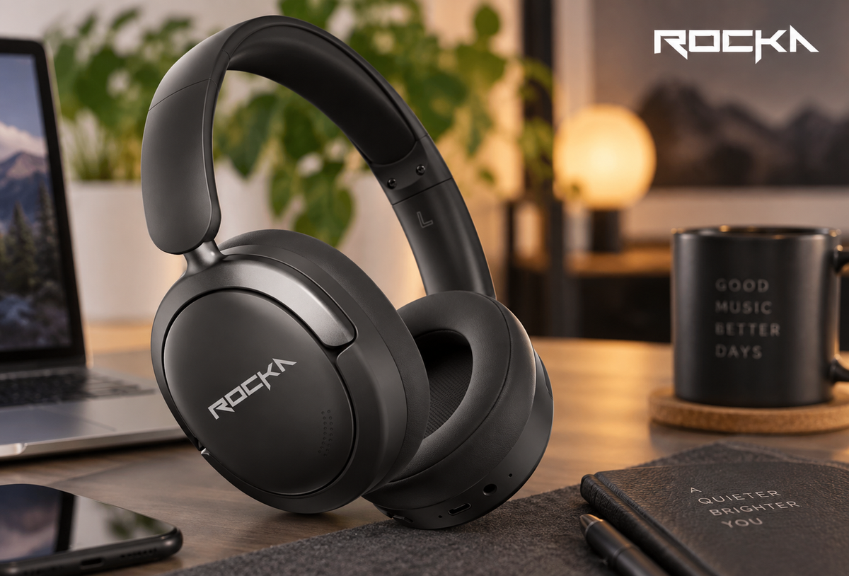 Rocka Epic 3.0 Bluetooth Headphones - Black