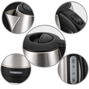 Regal Pro 1.7L Stainless Steel Kettle Black & Silver