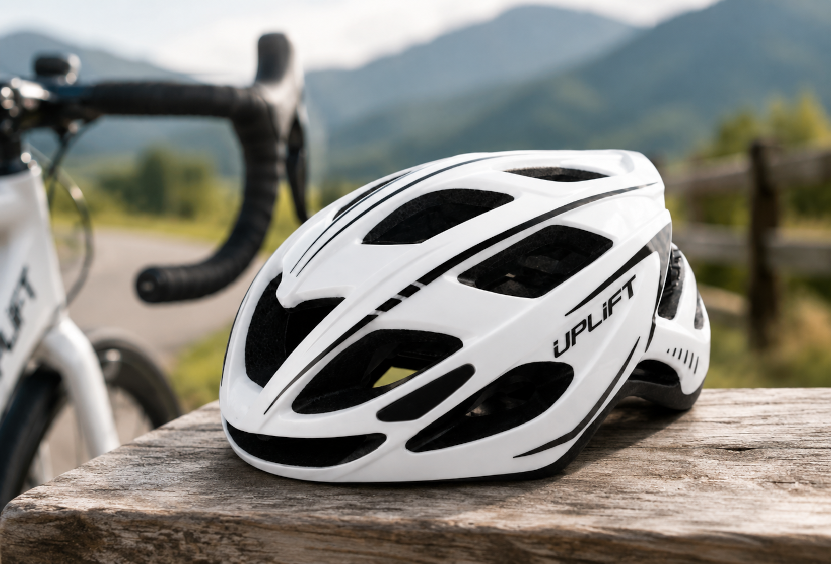 Uplift Cycling Helmet with Built-in LED Tail Light