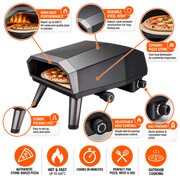 Cadac Born Free 30cm Rotating Gas Pizza Oven