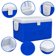 Cadac Born Free 45L Blue Cooler Box + 4kg Charcoal Bag