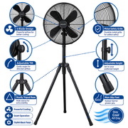 Cadac Maxx 40cm Tripod Metal Stand Fan