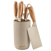 Uplift 6 Piece Knife Set with Wooden Handles
