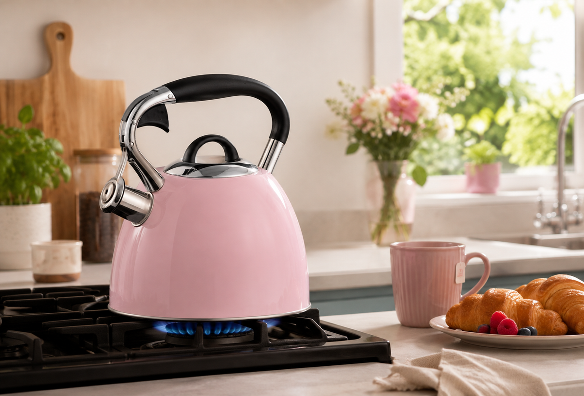 Cadac Born Free Stove-Top Whistling Kettle 2.5L Pink