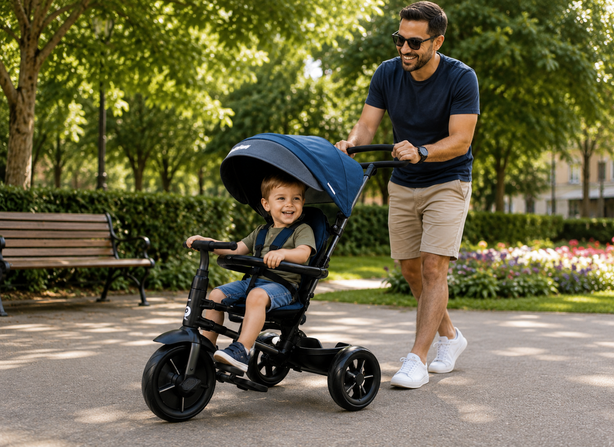Qplay Rito Air Gel Star Tricycle - Grey