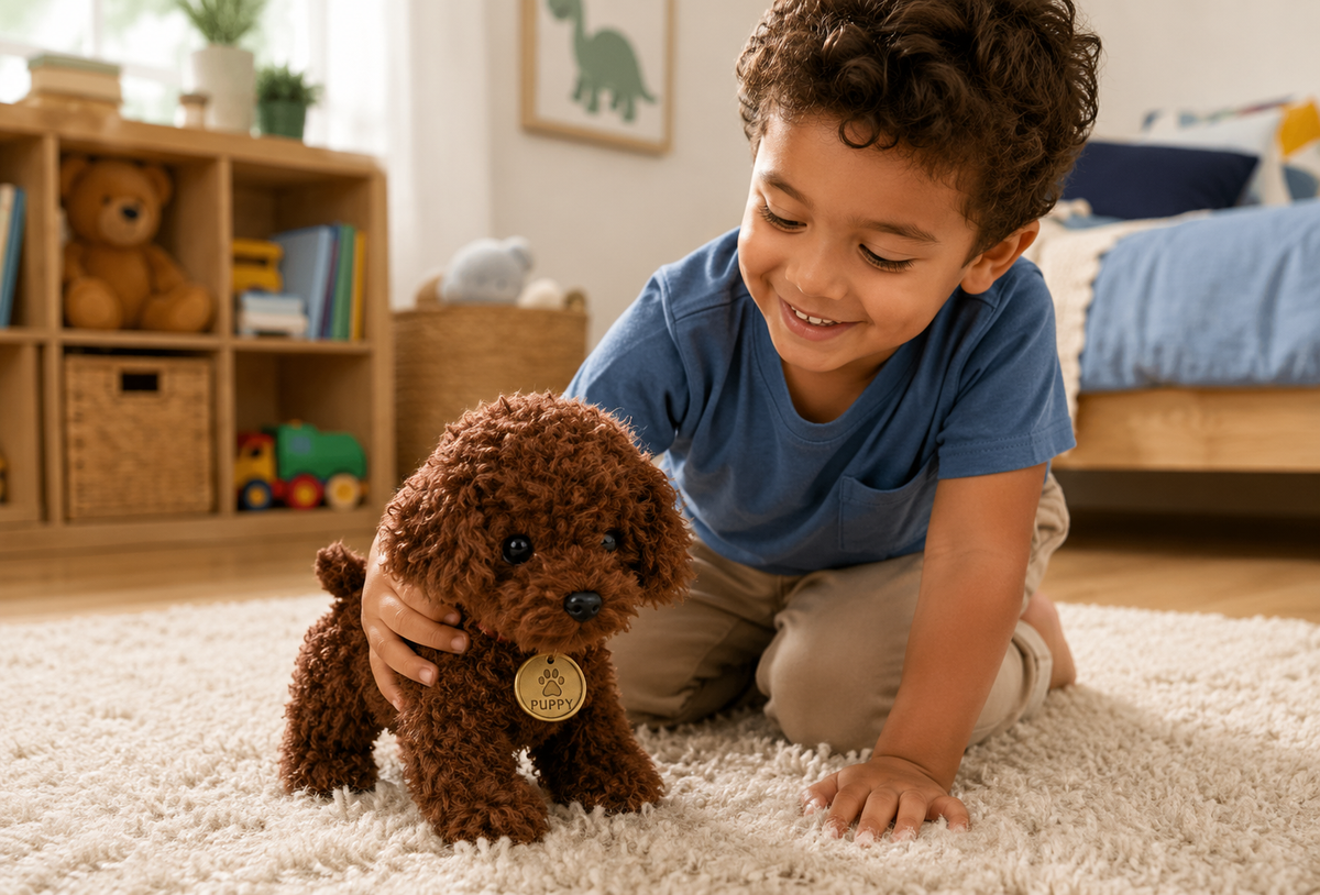 Plush Brown Dog with Hangtag - 25cm