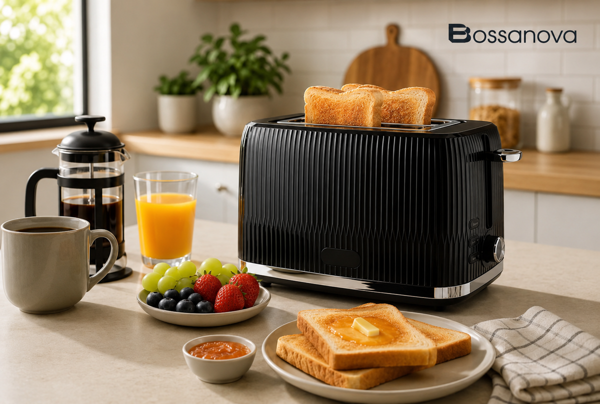 Bossanova 2-Slice Auto Pop Toaster Black 870W