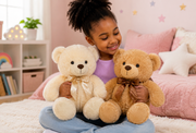 Plush Bear with Ribbon Bow - 35cm - 2 Assorted